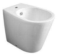 Биде SIMAS GAMBASSI Напольное приставное с одним отверстием цвет белый GA04 — фото 1, Биде напольные