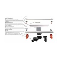 Желоб BERGES водосток SUPER Slim 500, хром глянец, S-сифон D50 H60 боковой арт-091178 — фото 2, Душевые лотки