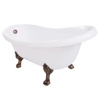 Ванна EDELWEISS 170 см из литьевого мрамора NOVA GEL с бронзовыми ножками/ Aqua de Marco 1170WBEDE_GEL — фото 5, Ванны