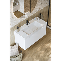 Подвесная тумба с одним ящиком 101 см, цвет белый с умывальником VAN01101 — фото 4, Тумбы с раковиной