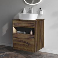 M8F-FUX0601OF-WCC10450WG Func, база с 1 ящиком 60 см, дуб текстурированный, комплект со столешницей — фото 6, Тумбы под раковину