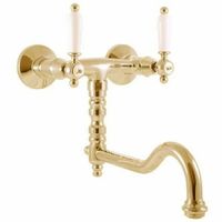 MORAVA RETRO - смеситель кухонный настенный, ЦВЕТ ЗОЛОТО арт-MK501.5/29Z — фото 1, Смесители для кухни