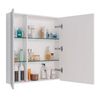 Шкаф зеркальный Lemark UNIVERSAL 70х80 см 2-х дверный, цвет корпуса: Белый глянец LM70ZS-U — фото 1, Зеркальные шкафы в ванную