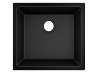 Мойка, Hansgrohe, S51, тип установки-под столешницу, ширина, мм-500, глубина, мм-450, высота, мм-205, перелив-есть, справа, цвет-черный графит арт-43431170 — фото 1, Кухонные мойки