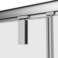 Gem Душевое ограждение квадрат, распашн дверь 90x90, мат хром, стекло прозрачн арт-W90G-404-9090-MT — фото 5, Квадратные душевые уголки