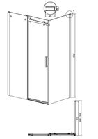 Боковая стенка Grossman Classic (100х195) черный матовый,стекло прозрачное, 1 место арт-200.K33.04.100.21.00 — фото 8, Боковые стенки