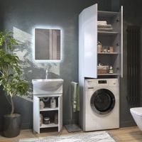 Шкаф для стиральной машины VIGO Wing 64 напольный белый (shnr.WIN.64.2D белый) — фото 5, Шкафы для ванной