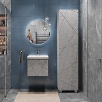 Тумба под раковину VIGO Geometry 50 подвесная бетон арт-032 бетон — фото 6, Тумбы под раковину