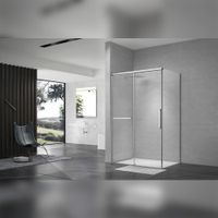 Душевой уголок Terminus Альба прямоугольная 90х120х220, хром 2ES90х120C — фото 1, Прямоугольные душевые уголки