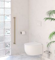 Поручень прямой Поручень Сунержа прямой d 28 мм / L 800 Матовое золото арт-032-3012-0800 — фото 1, Поручни для ванной