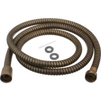 шланг д/душа MELODIA STANDARD BRONZE 1/2"*1/2" нерж. d14мм, L150см, 2-й зажим MKP20318BL_bz — фото 1, Душевые шланги