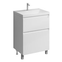 Тумба напольная "МЕРКАДО-60 см" с 2-я ящ. белая матовая (ум. Classica-60) арт-106070 — фото 1, Тумбы под раковину