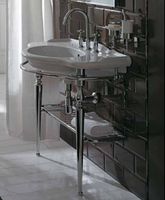 Полочка решетка GLOBO PAESTUM под раковину цвет хром арт-PATC56 — фото 2, Полки для ванной и душа