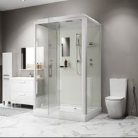 Душевая кабина Niagara Standart (120х90х215) прямоугольник,поддон 15см,распашная,проф.белый,3 места арт-ST120/90/15Q — фото 4, Душевые кабины