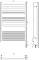 Товар: Полотенцесушитель электрический Сунержа Модус 3.0 800х500 МЭМ правый Матовый белый 30-5701-8050 - фото 3 Полотенцесушитель электрический Сунержа Модус 3.0 800х500 МЭМ правый Матовый белый 30-5701-8050 — фото 3, Электрические полотенцесушители