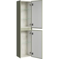 Подвесной пенал 35 см с двумя дверьми в цвете шалфей зеленый арт-GE0535SH — фото 2, Пеналы для ванной комнаты