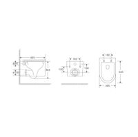 Унитаз подвесной Grossman (495*360*363) безободковый, белый с тонкой крышкой,микролифт,смыв торнадо,1 место арт-GR-4408SQ — фото 11, Подвесные унитазы