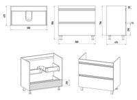 Тумба под раковину арт-П-Инг-01090-012Я — фото 5, Тумбы под раковину