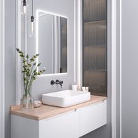 Зеркало с LED-подсветкой SIRIUS (60*80) /AQUA DE MARCO SIR60/80 — фото 4, Зеркала в ванную комнату