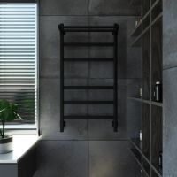 Полотенцесушитель электрический Grota Tela 530х1000 черный Tela 530х1000 RAL9005 EL — фото 3, Электрические полотенцесушители