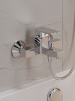 OneLife смеситель для ванны/душа однорычажный полимерный, хром арт-P06-100cr — фото 7, Смеситель для ванны