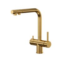 Смеситель Reflexion Lago RX9902GD для кухни с гибким изливом и подключением к фильтру, брашированное золото — фото 42, Смесители для кухни