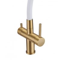 Товар: Смеситель для кухни с фильтром Milacio Ultra 560 брашированное золото белый шланг арт-MCU.560.GDW - фото 4 Смеситель для кухни с фильтром Milacio Ultra 560 брашированное золото белый шланг арт-MCU.560.GDW — фото 4, Смесители для кухни