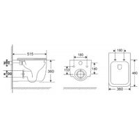 Унитаз подвесной AZARIO FLAVIA 515х360х360 слив "Торнадо", быстросъемное сиденье микролифт арт-AZ-0076-UQ1 — фото 11, Подвесные унитазы