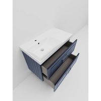 Тумба под раковину подвесная La Fenice Cubo TWIN , синяя арт-FNC-01-CUB-BG-90-2 — фото 5, Тумбы под раковину