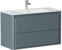 Тумба под раковину Allen Brau Paris 100 1.360002.BGM синий матовый — фото 2, Тумбы под раковину