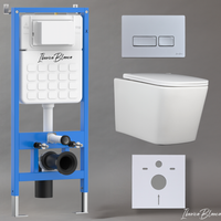 Комплект 3в1 IBERICA BLANCA инсталляция SILENCIO, унитаз TOLEDO ALTO белый, кнопка смыва ESTI-R хром матовый арт-IB001.TLA.234.214 — фото 1, Комплекты унитаз + инсталляция