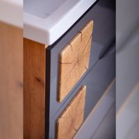 Комплект мебели для ванной Бриклаер Форест 100, дуб золотой/антрацит — фото 6, Комплекты мебели для ванной