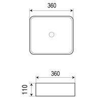 Раковина-чаша Azario 400х400х110 накладная, квадратная, черный матовый арт-AZ-2179-MB — фото 3, Раковины накладные