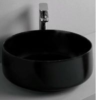 Раковина Artceram Cognac Quadro накладная без отверстий цвет черный матовый арт-COL004 17 00 — фото 1, Раковины накладные