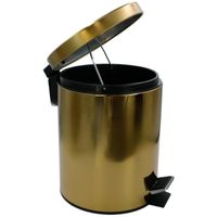 GIFORTES Ведро д/мусора 5 литров круглое, с крышкой SOFT CLOSE, золото арт-32673 — фото 2, Мусорные ведра