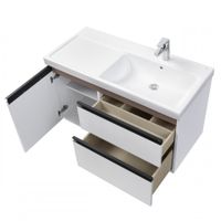 DOMI Тумба под раковину Gap Plus 100, 2 ящ., 1 дв., белый глянец, правая, ROCA арт-7857627806 — фото 3, Тумбы под раковину