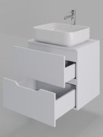 Orange Line Li-60TuwMDF+B05-500W тумба с раковиной подвесная 60 см, белый Li-60TuwMDF+B05-500W — фото 3, Тумбы с раковиной