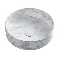 Раковина-чаша Azario 355х355х120 накладная, круглая, светлый мраморный арт-AZ-3134-M820 — фото 5, Раковины накладные