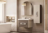 Шкаф-колонна АР-ДЕКО 40, двустворчатая, подвесная, кашемир 1A284703DD6E0 — фото 5, Шкафы для ванной