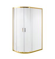 Душевое ограждение Niagara Nova NG-6421-08GOLD (120х80х195) асимметрия,золото,двери раздвижные,стекло прозрачное,1место 642108111GOLD — фото 1, Асимметричные душевые уголки