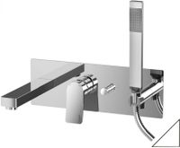 Смеситель для ванны с душем Paffoni Tilt TI001BO (с внутренней частью) — фото 1, Смеситель для ванны