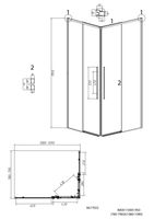 Душевое ограждение Grossman Galaxy 1/2.K33.01.80.10.02-1/2.K33.01.11L.10.02 (80х110х195) раздвижная,хром,стекло шиншилла,2 места арт-300.K33.01.80R11L.10.02 — фото 10, Прямоугольные душевые уголки