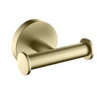 AQ4202BG ОБЕРОН крючок двойной, шлиф. золото — фото 1, Крючки для полотенец