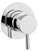 Смеситель для душа, Cisal, Less New, тип открывания воды-однорычажный, тип установки-встраиваемый, отверстия для монтажа-1, внутренняя часть-необходимо заказать, цвет-Matt Black арт-LN00300040 — фото 1, Смеситель для душа