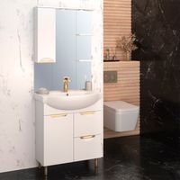 Товар: Зеркальный шкаф ELEGANSE 75 /золото/левый/ AQUA DE MARCO 1075GELE/L - фото 4 Зеркальный шкаф ELEGANSE 75 /золото/левый/ AQUA DE MARCO 1075GELE/L — фото 4, Зеркальные шкафы в ванную