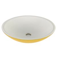 ARENA Раковина накладная круглая D46 см, белая/золото, ГЛЯНЦЕВАЯ арт-31565 — фото 3, Раковины накладные