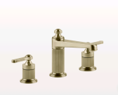 Смеситель для раковины, Gessi, VENTI20, тип открывания воды-вентильный, тип регулирования воды-керамическая кран-букса, монтаж-на раковину/столешницу, отверстия для монтажа-3, высота, мм-155, вынос излива, мм-134, донный клапан-отсутствует, тип подводки-гибкая, стандарт подвода воды-3/8", цвет-Brushed Brass PVD арт-65014.727 — фото 1, Смесители для раковины