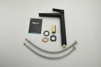 Смеситель для накладной раковины BELZ, черный, арт-B11715-7 — фото 8, Смесители для раковины