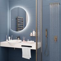 Зеркало с LED-подсветкой MOON (80*100) /AQUA DE MARCO Moon80/100 — фото 8, Зеркала в ванную комнату