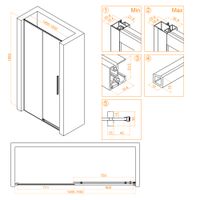 Душевая дверь RGW SV-12B 150x195, профиль черный, стекло прозрачное/6 мм, арт-32321215-14 — фото 9, Раздвижные душевые двери
